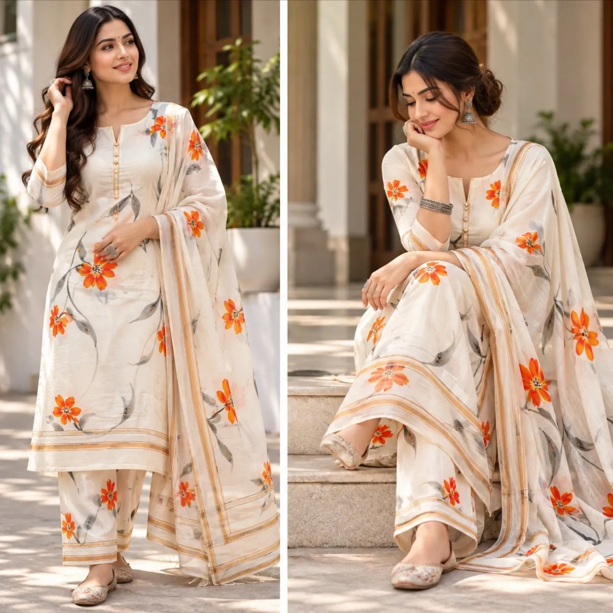 Chanderi Silk Suit