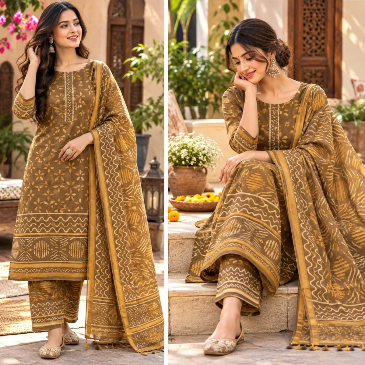 Chanderi Silk Suit